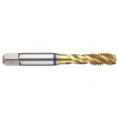 1-12 2B 4-Flute PM Cobalt Blue Ring Semi-Bottoming 40 degree Spiral Flute Tap-TiN - Makers Industrial Supply