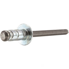 STANLEY Engineered Fastening - Size 6 Dome Head Aluminum Multi Grip Blind Rivet - Aluminum Mandrel, 0.063" to 1/4" Grip, 3/16" Head Diam, 0.192" to 0.205" Hole Diam, 0.116" Body Diam - Makers Industrial Supply