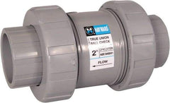 Hayward - 1/2" Pipe, Polypropylene True Union Design Ball Valve - Inline - One Way Flow, Threaded Ends, 150 WOG - Makers Industrial Supply