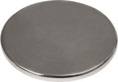 Mag-Mate - 1" Diam x 1/16" High Neodymium Rare Earth Magnet - 16.5 Lb Max Capacity, 180°F Max, Nickel Plated - Makers Industrial Supply