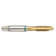 44028 2B 3-Flute Cobalt Green Ring Spiral Point Plug Tap-TiN - Makers Industrial Supply