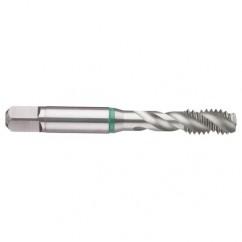 1/2-13 2B 3-Flute Cobalt Green Ring Semi-Bottoming 40 degree Spiral Flute Tap-Bright - Makers Industrial Supply