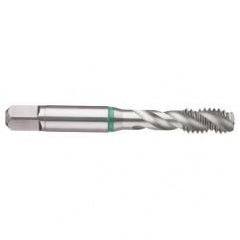 1/2-13 2B 3-Flute Cobalt Green Ring Semi-Bottoming 40 degree Spiral Flute Tap-Bright - Makers Industrial Supply