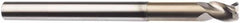 SGS - 1/2", 5/8" LOC, 1/2" Shank Diam, 6" OAL, 3 Flute, Solid Carbide Square End Mill - Single End, Uncoated, Spiral Flute, 38° Helix, Centercutting, Right Hand Cut, Right Hand Flute, Series 43 - Makers Industrial Supply