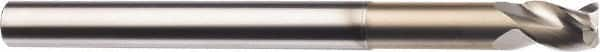 SGS - 1/2", 3 Flute, Single End, Solid Carbide, 0.015" Corner Radius End Mill - 5" OAL, 38° Helix, Right Hand Flute, 5/8" LOC, Right Hand Cut, 3-3/8" Extended Reach - Makers Industrial Supply