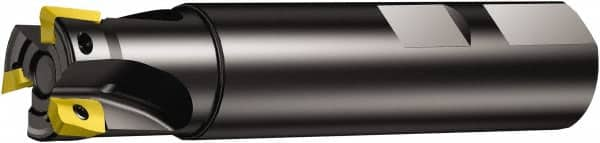 Sandvik Coromant - 1-1/2" Cut Diam, 15.7mm Max Depth, 1-1/4" Shank Diam, Weldon Shank, 4.501" OAL, Indexable Square-Shoulder End Mill - Exact Industrial Supply