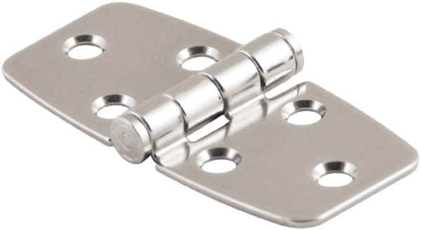 Made in USA - 2.44" Long x 3.07" Wide, Cabinet Hinge - 316 Stainless Steel, High Gloss Finish - Makers Industrial Supply