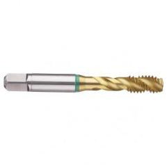 M4x0.70 6H 3-Flute Cobalt Green Ring Semi-Bottoming 40 degree Spiral Flute Tap-TiN - Makers Industrial Supply