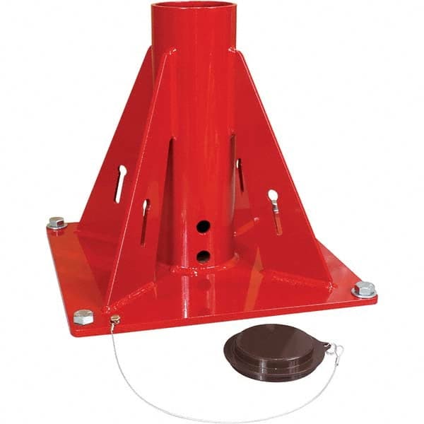 THERN - Davit Crane Bases Base Type: Pedestal Base Finish/Coating: Galvanized - Makers Industrial Supply