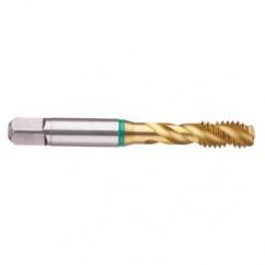 2-64 2B 3-Flute Cobalt Green Ring Semi-Bottoming 40 degree Spiral Flute Tap-TiN - Makers Industrial Supply