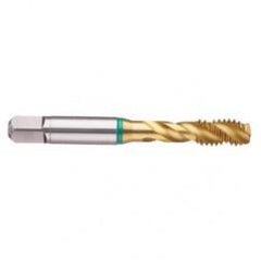 1/2-20 2B 3-Flute Cobalt Green Ring Semi-Bottoming 40 degree Spiral Flute Tap-TiN - Makers Industrial Supply