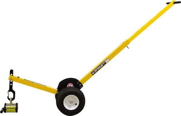 Mag-Mate - 400 Lb Load Capacity, Lift Magnet Dolly - 12" High x 41" Long x 13" Wide, 2 Poles - Makers Industrial Supply