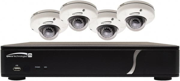 Speco - Security Camera Recorders Type: 4 Channel Plug & Play Network Video Recorder and IP Camera Kit Hard Drive Size: 1 TB - Makers Industrial Supply