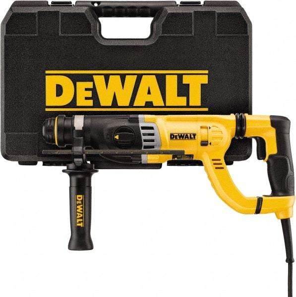 DeWALT - 120 Volt 1-1/8" SDS Chuck Electric Rotary Hammer - 0 to 5,350 BPM, 0 to 1,450 RPM, Reversible, D-Handle - Makers Industrial Supply