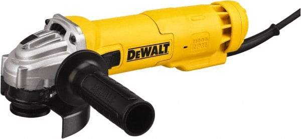 DeWALT - 4-1/2" Wheel Diam, 11,000 RPM, Corded Angle & Disc Grinder - 5/8-11 Spindle, 120 Volts, 11 Amps - Makers Industrial Supply