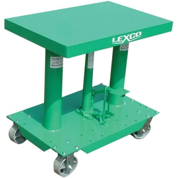 Wesco Industrial Products - 2,000 Lb Capacity Manual Hydraulic Post Lift Table - 30" to 48" Lift Height, 30" Platform Length x 20" Platform Width - Makers Industrial Supply