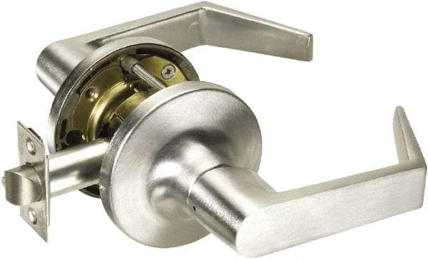 Yale - Privacy Lever Lockset - 2-3/4" Back Set, Steel, Brushed Chrome Finish - Makers Industrial Supply