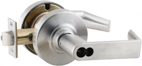 Schlage - Entry Lever Lockset for 1-3/4 to 2" Thick Doors - Exact Industrial Supply