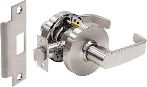 Sargent - Passage Lever Lockset - 2-3/4" Back Set, Steel, Brushed Chrome Finish - Makers Industrial Supply