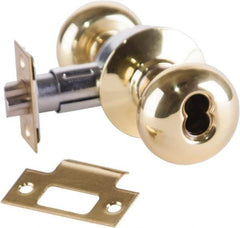 Arrow Lock - Entrance Lever Lockset - 2-3/4" Back Set, Steel, Bright Brass Finish - Makers Industrial Supply