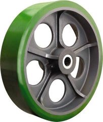 Hamilton - 20 Inch Diameter x 5 Inch Wide, Polyurethane on Cast Iron Caster Wheel - 9,000 Lb. Capacity, 5-1/4 Inch Hub Length, 3-1/16 Inch Axle Diameter, Plain Bore Bearing - Makers Industrial Supply