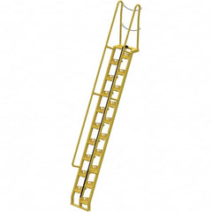 Vestil - 185-5/8" High 350 Lb Capacity 20 Step Alternating Tread Stair - Makers Industrial Supply