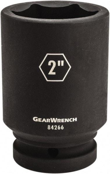 GearWrench - 1" Drive 2-1/8" Deep Impact Socket - 6 Points, 4-1/4" OAL - Makers Industrial Supply