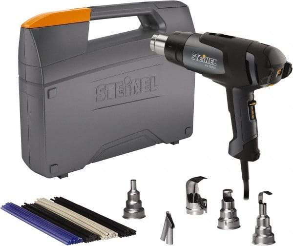 Steinel - 120 to 1,100°F Heat Setting, 4 to 13 CFM Air Flow, Heat Gun Kit - 120 Volts, 13.2 Amps, 1,500 Watts, 6' Cord Length - Makers Industrial Supply