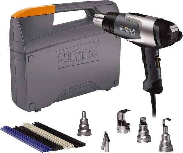 Steinel - 120 to 1,150°F Heat Setting, 4 to 13 CFM Air Flow, Heat Gun Kit - 120 Volts, 13.3 Amps, 1,600 Watts, 6' Cord Length - Makers Industrial Supply