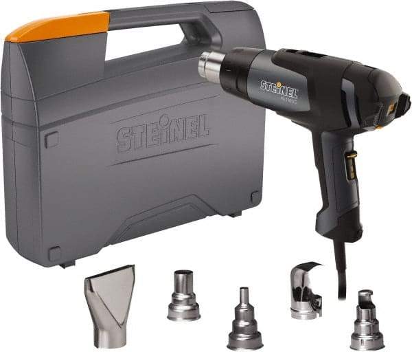 Steinel - 120 to 1,100°F Heat Setting, 4 to 13 CFM Air Flow, Heat Gun Kit - 120 Volts, 13.2 Amps, 1,500 Watts, 6' Cord Length - Makers Industrial Supply