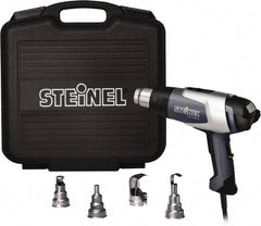 Steinel - 120 to 1,200°F Heat Setting, 4 to 13 CFM Air Flow, Heat Gun Kit - 120 Volts, 13.5 Amps, 1,600 Watts, 6' Cord Length - Makers Industrial Supply