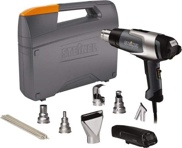 Steinel - 120 to 1,150°F Heat Setting, 4 to 13 CFM Air Flow, Heat Gun Kit - 120 Volts, 13.3 Amps, 1,600 Watts, 6' Cord Length - Makers Industrial Supply