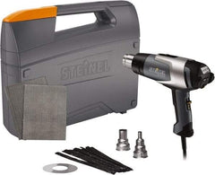 Steinel - 120 to 1,200°F Heat Setting, 4 to 13 CFM Air Flow, Heat Gun Kit - 120 Volts, 13.5 Amps, 1,600 Watts, 6' Cord Length - Makers Industrial Supply