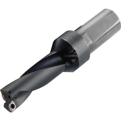 Kyocera - Indexable Insert Drills; Drill Style: DRZ ; Drill Diameter (mm): 32.99 ; Maximum Drill Depth (mm): 99.06 ; Shank Type: Cylindrical ; Shank Diameter (Inch): 1.25 ; Cutting Direction: Right Hand - Exact Industrial Supply