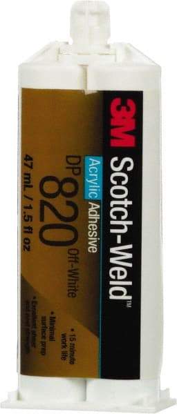 3M - 48.5 mL Cartridge Two Part Acrylic Adhesive - 15 to 20 min Working Time - Makers Industrial Supply