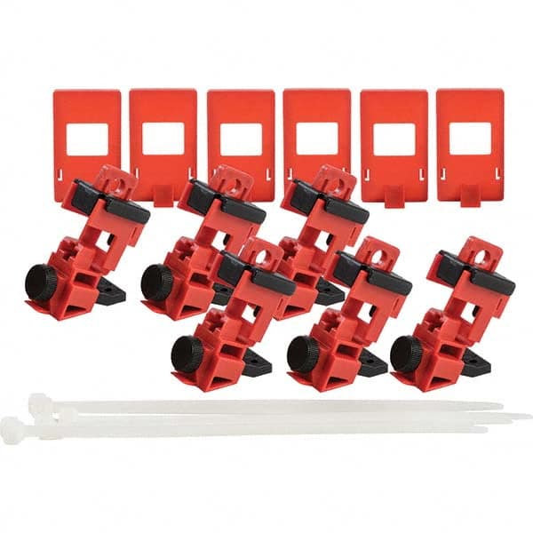 Brady - Pack of 6 Single-Pole Circuit Breaker Lockouts - Makers Industrial Supply