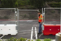 VizCon - 72" High x 6' Long x 72" Wide Barrier Gate Kit - Galvanized Finish, Silver, Use with 45032-O, 45032-W - Makers Industrial Supply