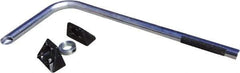 VizCon - 72" High x 38" Long x 3" Wide ADA Replacement Leg - Bright Finish, Silver, Use with 57000 - Makers Industrial Supply