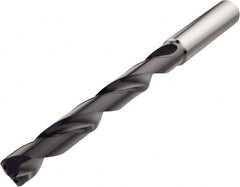 Seco - 5.5mm 140° Solid Carbide Jobber Drill - TiAlN Finish, Right Hand Cut, Spiral Flute, Straight Shank, 94mm OAL, Cone Relief Point - Makers Industrial Supply