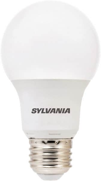 SYLVANIA - 8 Watt LED Residential/Office Medium Screw Lamp - 2,700°K Color Temp, 800 Lumens, Shatter Resistant, A19, 11,000 hr Avg Life - Makers Industrial Supply