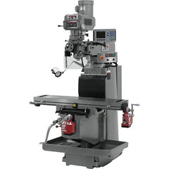 Jet - 54" Table Width x 12" Table Length, Variable Speed Pulley Control, 3 Phase Knee Milling Machine - R8 Spindle Taper, 5 hp - Makers Industrial Supply