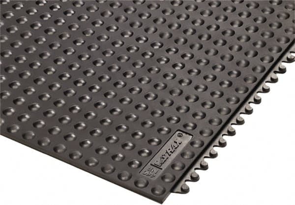 Notrax - 3' Long x 3' Wide x 5/8" Thick, Anti-Fatigue Modular Matting Tiles - 4 Interlocking Sides, Black, For Dry Areas, Series 460 - Makers Industrial Supply