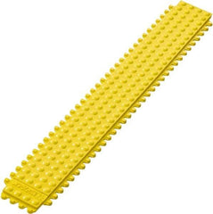 Notrax - 3' Long x 3" Wide x 5/8" Thick, Anti-Fatigue Modular Matting Tiles - Male, 4 Interlocking Sides, Yellow, For Dry Areas, Series 469 - Makers Industrial Supply