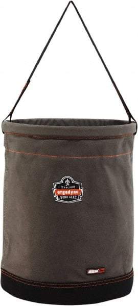 Ergodyne - 1 Pocket Gray Canvas Tool Bucket - 16" Wide x 16" Deep x 20" High - Makers Industrial Supply