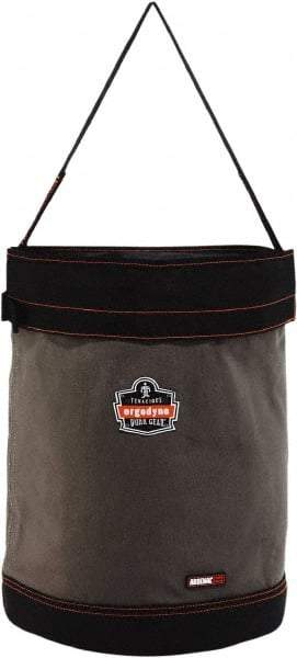 Ergodyne - 1 Pocket Gray & Black Canvas Tool Bucket - 16" Wide x 16" Deep x 20" High - Makers Industrial Supply