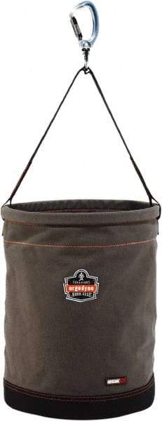 Ergodyne - 1 Pocket Gray Canvas Tool Bucket - 16" Wide x 16" Deep x 20" High - Makers Industrial Supply