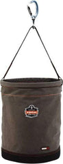 Ergodyne - 1 Pocket Gray Canvas Tool Bucket - 16" Wide x 16" Deep x 20" High - Makers Industrial Supply