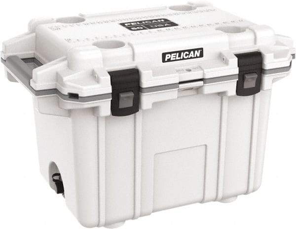 Pelican Products, Inc. - 50 Qt Cooler - Polypropylene, White/Gray - Makers Industrial Supply