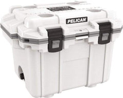 Pelican Products, Inc. - 30 Qt Cooler - Polypropylene, White/Gray - Makers Industrial Supply