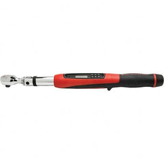 GearWrench - 3/8" Drive Electronic Torque Wrench - 10 N/m to 135 N/m Torque, 16" OAL, 0.1 N/m Graduation, Angle Head - Makers Industrial Supply